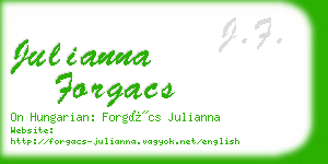 julianna forgacs business card